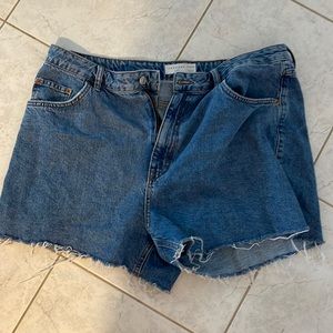 Top shop a line denim shorts